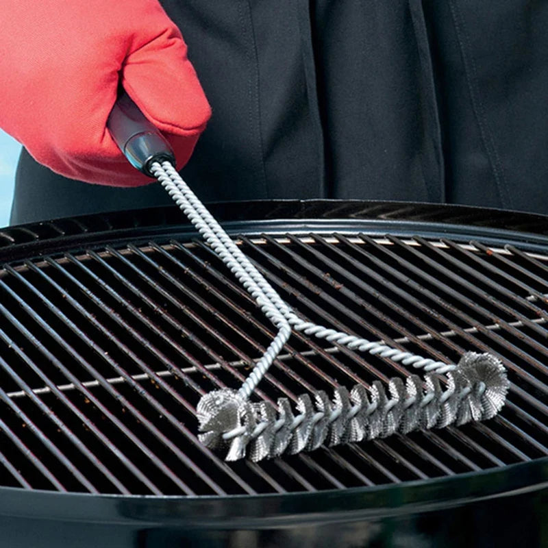Kit of 2, 2026 – Stainless Steel BBQ Grill Brush Non-Stick Cleaning Device Heat Resistant
