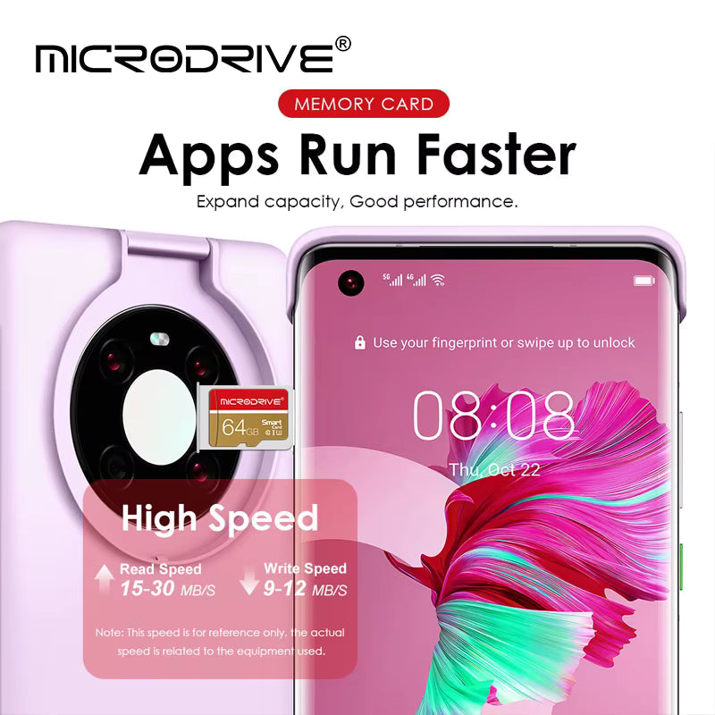 MicroSD MicroDrive Card Class 10 UHS-I U3 Memory Card High Speed TF Card