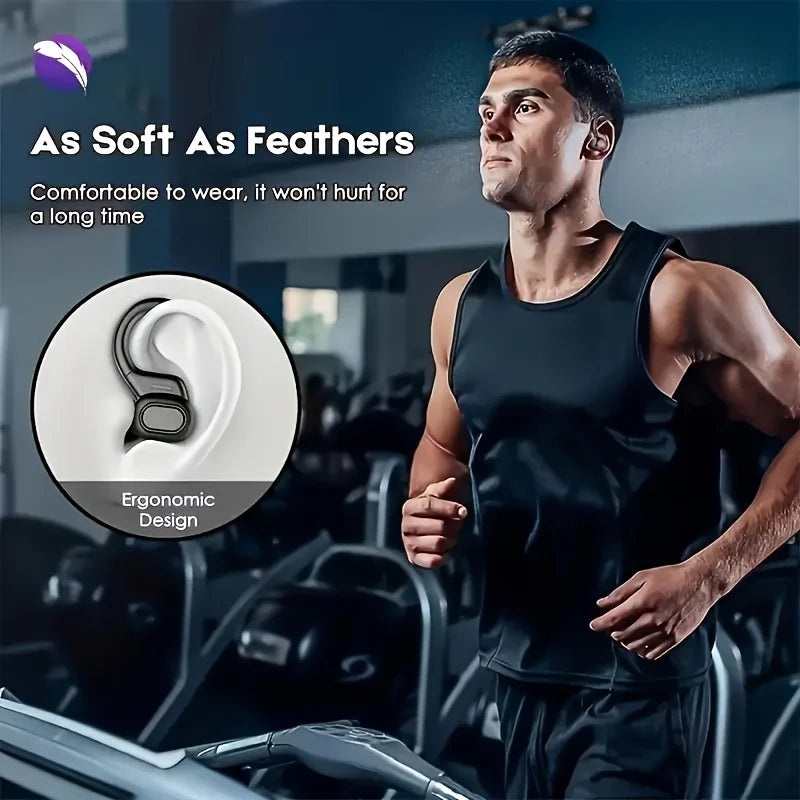 AI Translation Earphones Cordless Ear Hook Bluetooth