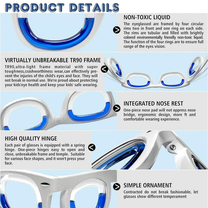 Sickness Motion Glasses Kids Ultra Light Travel Glasses Summer Travel 2025 Nausea Relief Car Air Sea