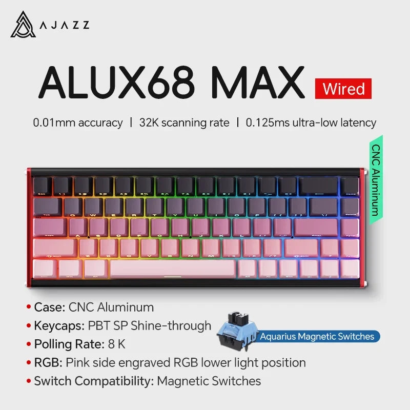 Mechanical Keyboard Sixty Mini Cordless ARGB Magnetic Hall
