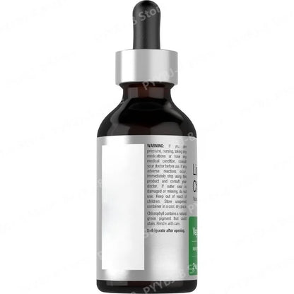 Chlorophyll Liquid Drops Mint Flavor 59 ml, Non-GMO Gluten-Free Herbal Dietary Supplement for Wellness Fall 2026 Trend