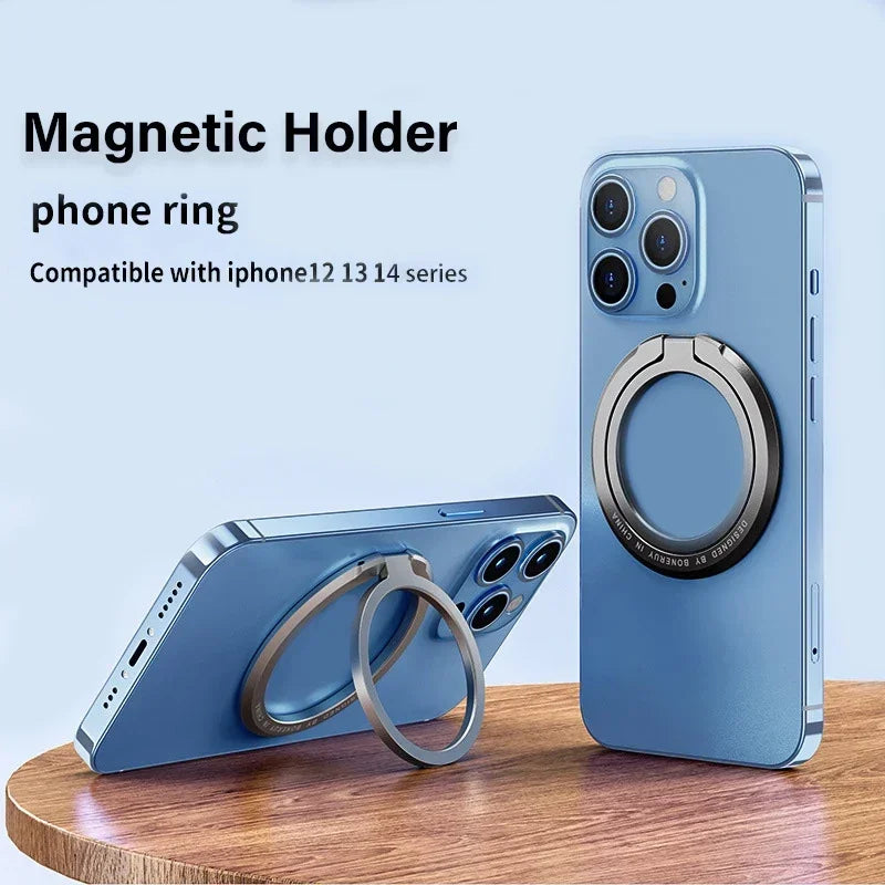 iPhone Magnetic Ring Holder - Foldable Grip Stand & Accessories for Mobile Support