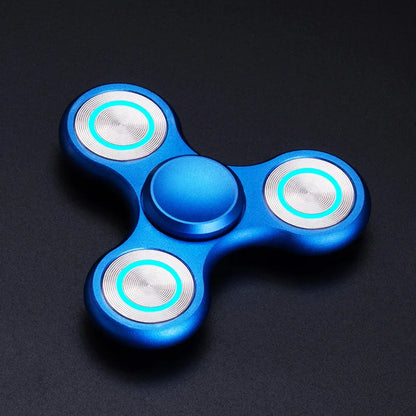 Spinner Fidget Luminous Metal Triangle EDC Desk Focus Toy
