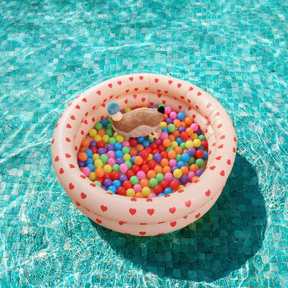 Inflatable Baby Swimming Pool, Foldable Outdoor Paddling Pool in Sturdy PVC, Safe Plush Bottom for Kids Fun