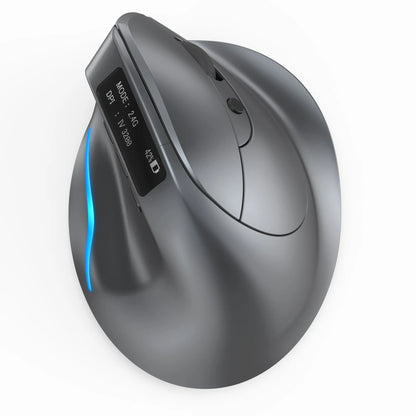 Bluetooth Vertical Comfort-Grip Mouse With OLED Screen