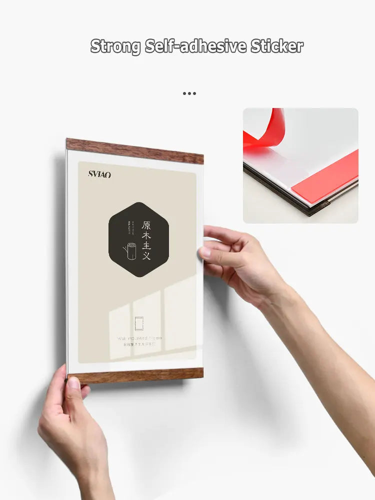 Acrylic Photo Frame Magnetic Floating Frame Minimalist Wall Decor Fall 2025 Simple Swap Adhesive Mount