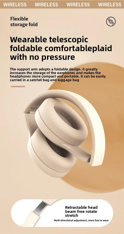 Cordless Bluetooth Headphones Over Ear Noise Cancelling