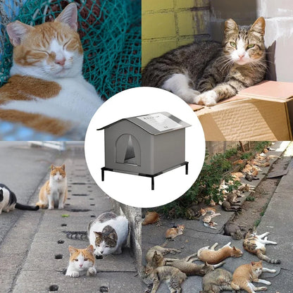 Cat House Water-Resistant Winter Warm Shelter Foldable Outdoor Pet Cave Bed For Cats And Compact Dogs