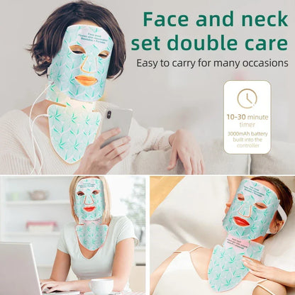 Facial2026 Edition LED Mask With Neck Red Light Infrared Therapy For Anti Aging Skin Rejuvenation Holiday Gifts