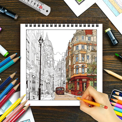 Adult2025 Edition Coloring Book Spiral Bound 30 Sheets 8.3 By 8.3 Inches Holiday Gift Idea For Relaxation