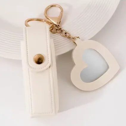 Free 1+1 Birkin Inspired Mini Hand Bag - Mini Leather Lipstick Bag Charm Keychain