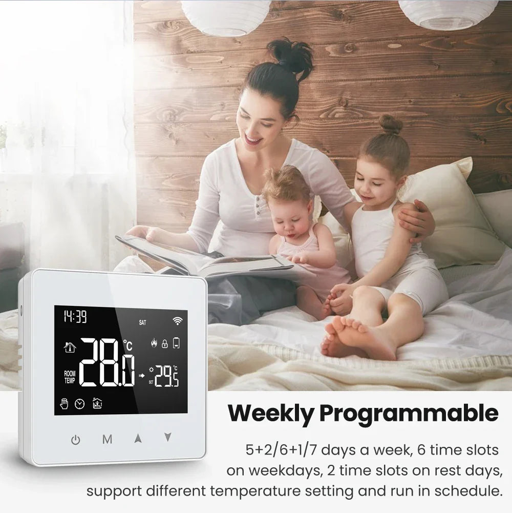 Smart Thermostat Fall 2025 - WiFi ZigBee Boiler Controller, Battery Powered, Alexa Google Household Compatible, Low Power