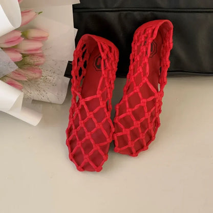 Women’s Breathable Ballet Flats - Mesh Weave, Summer