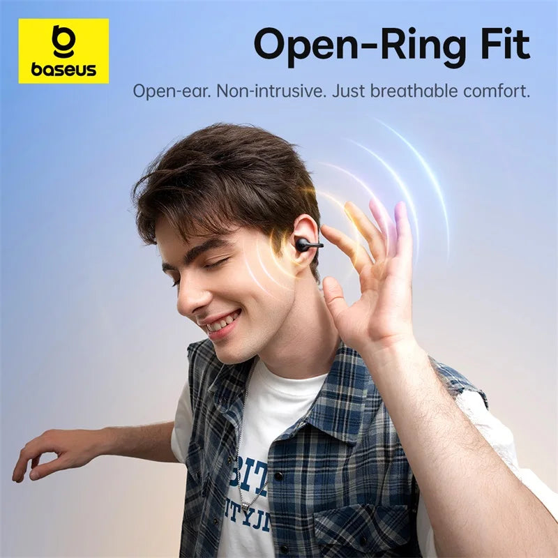 4-Mic Noise Cancellation Super Bass IP55 Sports 2026 – Baseus BC1 Open-Ear Clip Earbuds Bluetooth 6.0