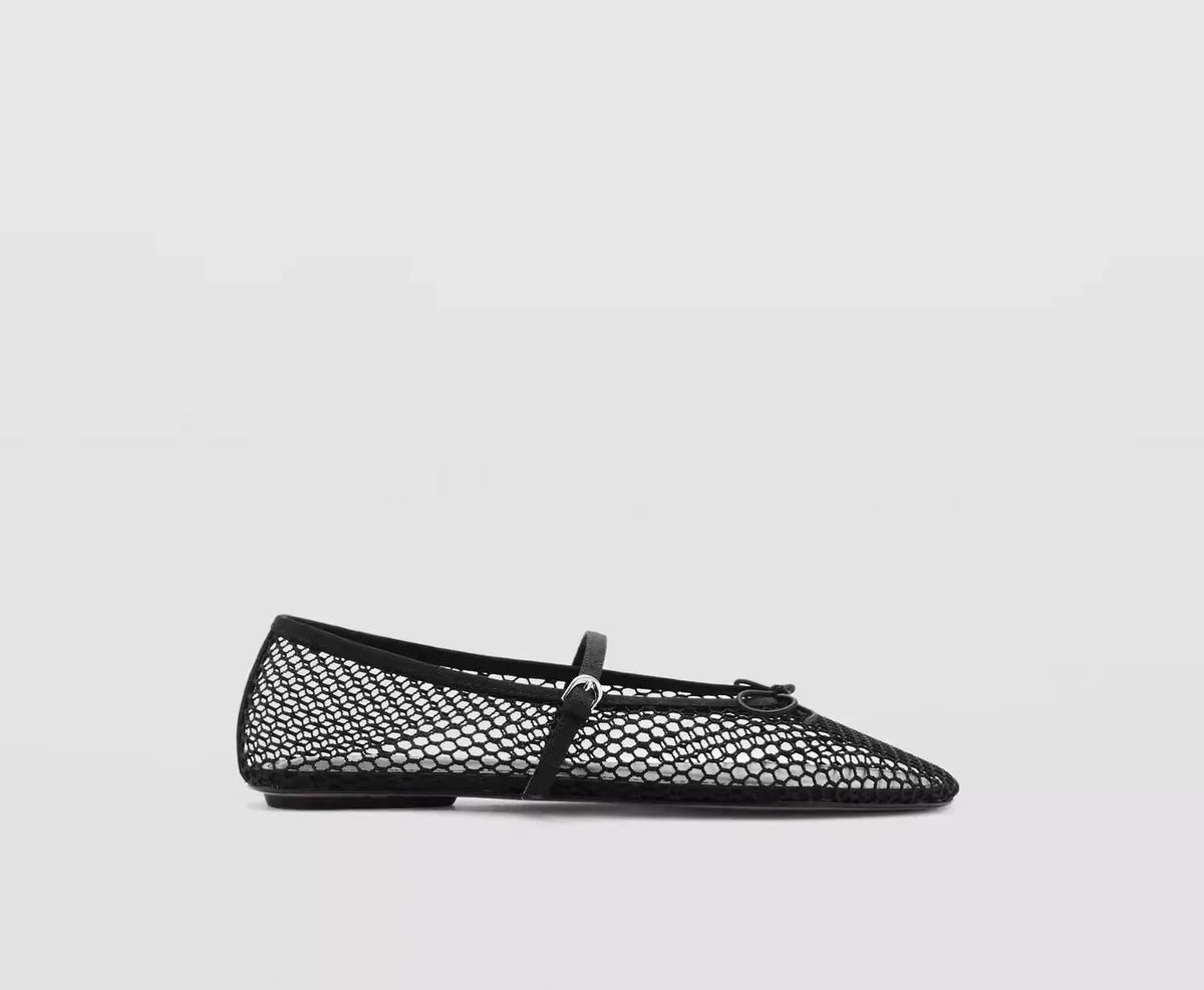 Women’s Breathable Ballet Flats - Mary Jane, Mesh, Summer