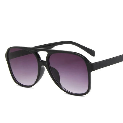 Oversized Vintage Sunglasses Women Retro Big Frame Square Glasses with Pouch Black Yellow