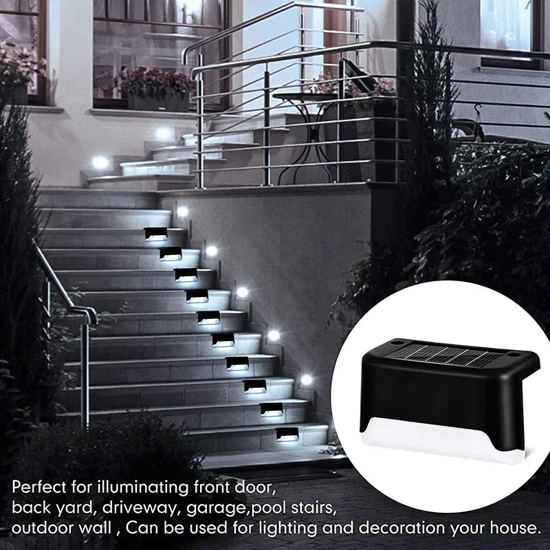 Solar Deck Lights Outdoor Water-Resistant LED Fence Lights for Patio Stairs Pathway Fall 2026 Eco Friendly