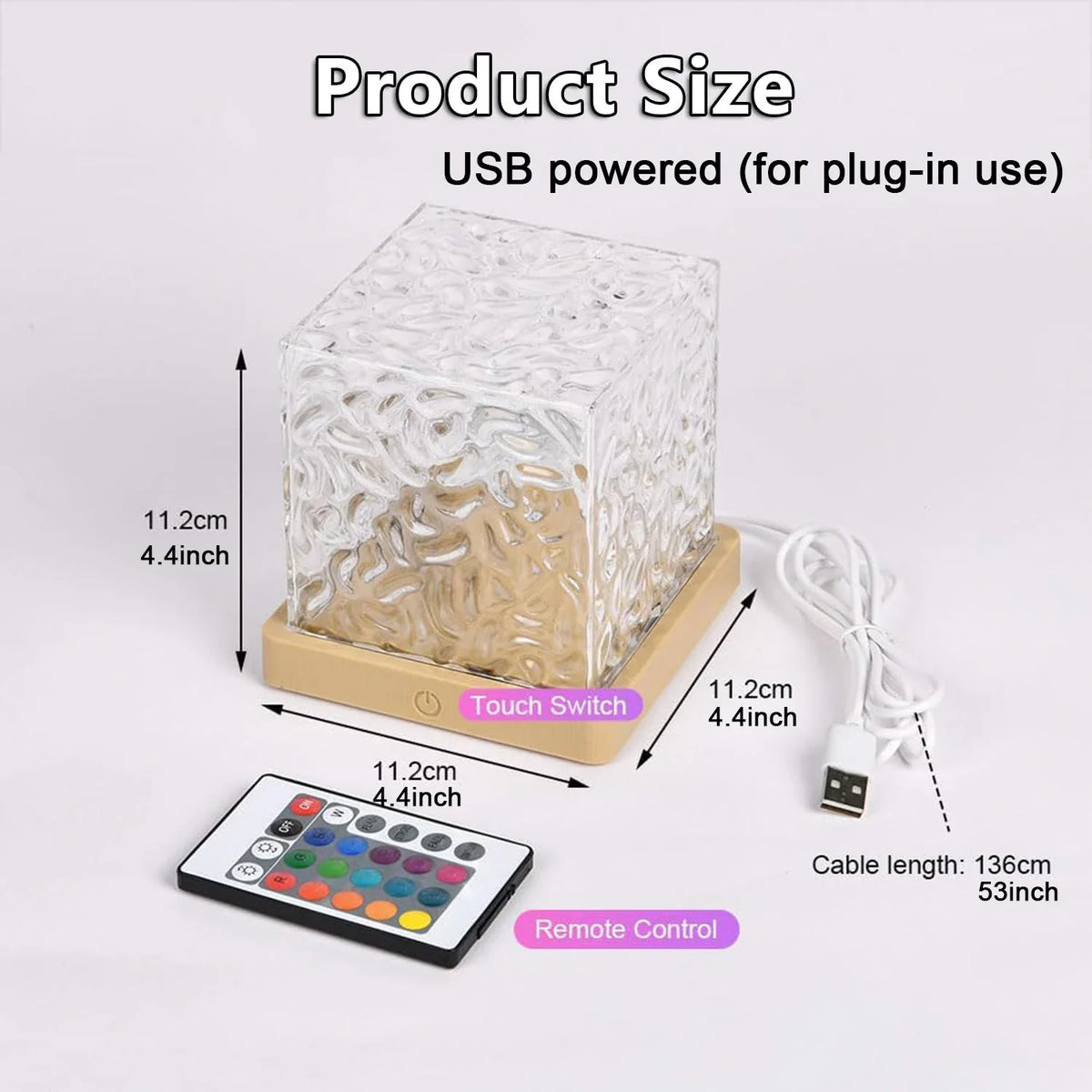 Light Projection Ocean Wave Aurora LED Night Light With Remote USB Powered Dimmable Rotating Fall 2026 Gift Idea