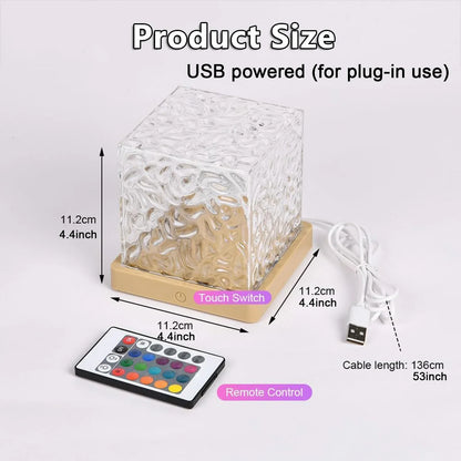 Light Projection Ocean Wave Aurora LED Night Light With Remote USB Powered Dimmable Rotating Fall 2026 Gift Idea