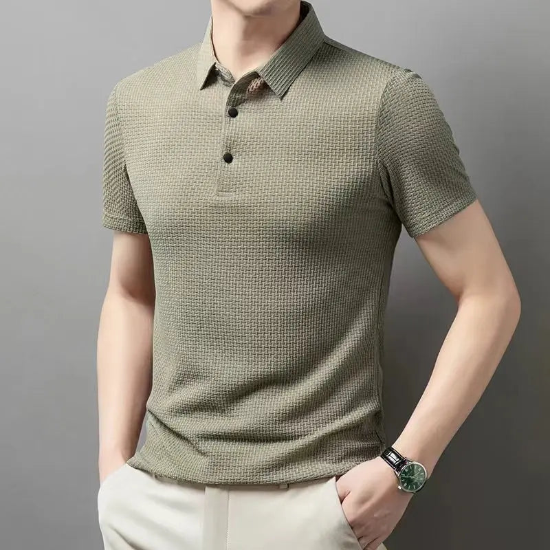 short sleeve, casual summer style, slim fit versatile top – Breathable men's polo shirt