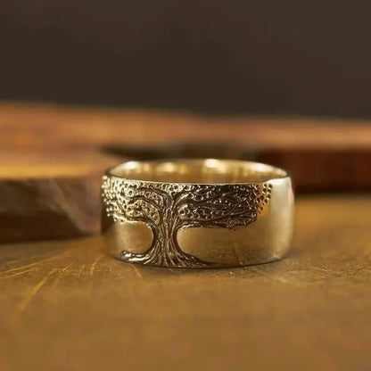 Of Tree Life Ring Unisex Vintage Carved Jewelry European American Fashion Fall 2026 Trend Gift Idea