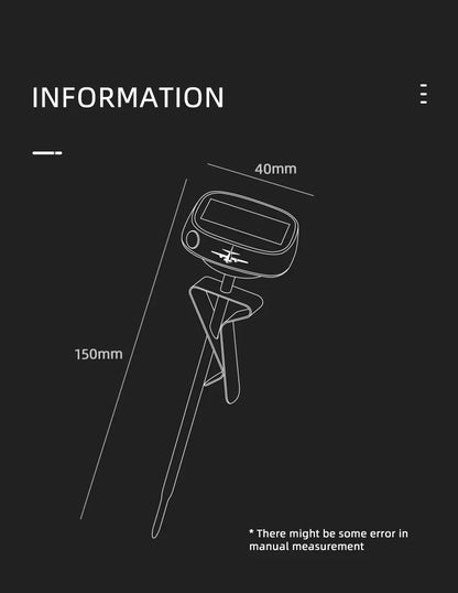 Read Instant Thermometer Metal Probe Kitchen Accurate BBQ