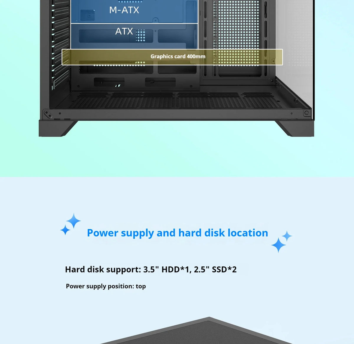 PC Gaming Case Dreamland Pro ATX Dual Glass 360mm Chassis