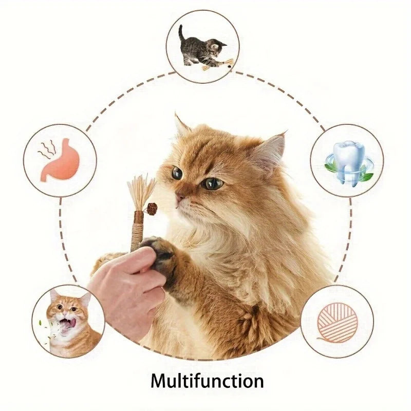 14cm 1Pc Cat Toys Silvervine Chew Stick for Kitty Teeth Cleaning Pet Supplies