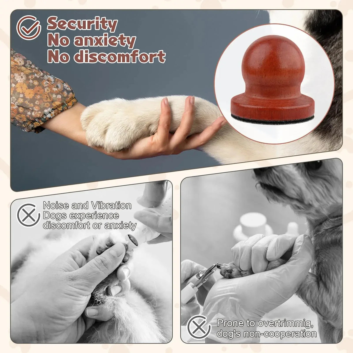 Hand-Operated Pet Claw File Grinding Maintenance Device for Puppy Outdoor Indoor 2026 – Wooden Dog Nail Scratching Board
