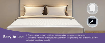 Grounding Earthing Bed Sheet 95 Cotton 5 Silver Fiber