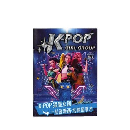 Book Coloring Kpop Demon Hunters Anime Sketches Rumi Mira Zoey Cute Line Drawings Back to School 2025 Gift