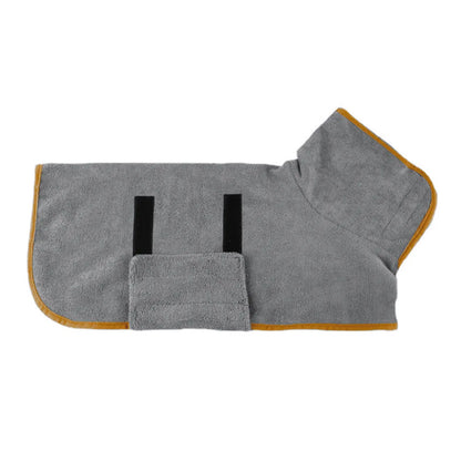 Microfiber Dog Bathrobe Towel - Flexible Absorbent Coat for Cats & Dogs, Pet Grooming Maintenance