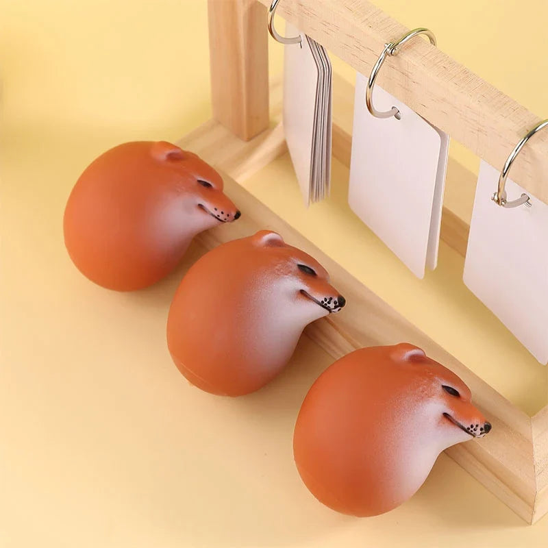 Plush Squeeze Shiba Inu Egg Shape Desk Decor - Fun Household Office Gift, Stress Relief Ornament