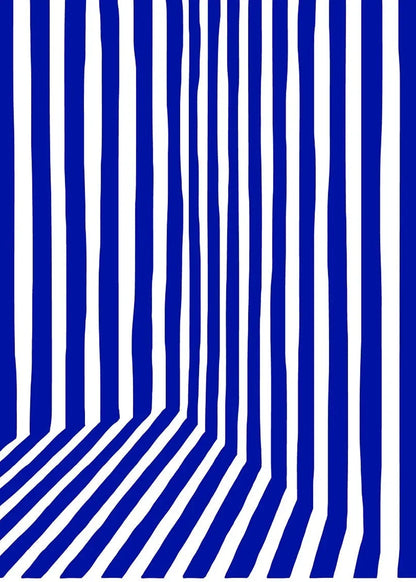 Klein Blue Abstract Canvas Wall Art Vertical Contemporary Print