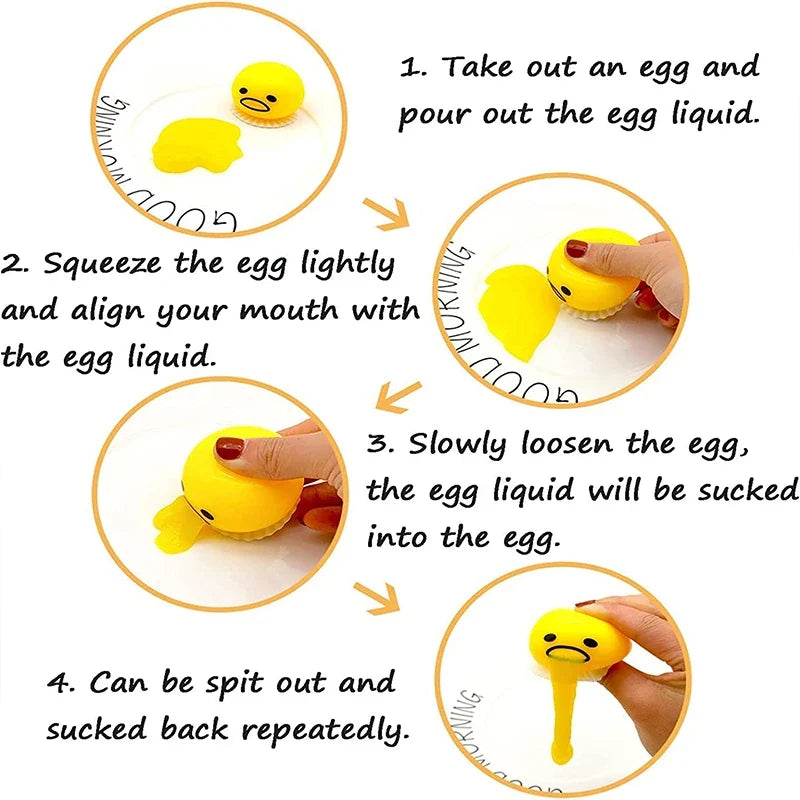 Relief Stress Egg Yolk Squeeze Toy Vomit Gag Funny Gift