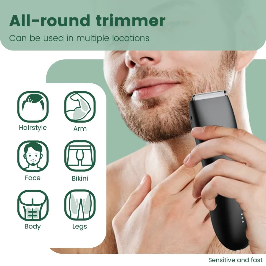Body Groomer Water-Resistant Dual Head Motor-Driven Shaver With LED Light Foil Blades TikTok Viral Spring 2026 Gift