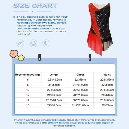 girls' Stretchy leotard - rhinestone mesh yoke, sleeveless, polyester, nylon, elastane, for lyrical dance performance