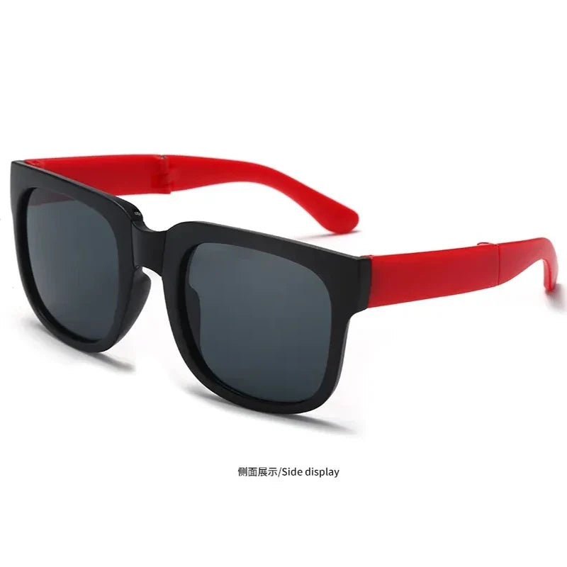 Sunglasses Kids Foldable Square Frame UV400 Protection for Outdoor Play Summer 2026 Gift Idea