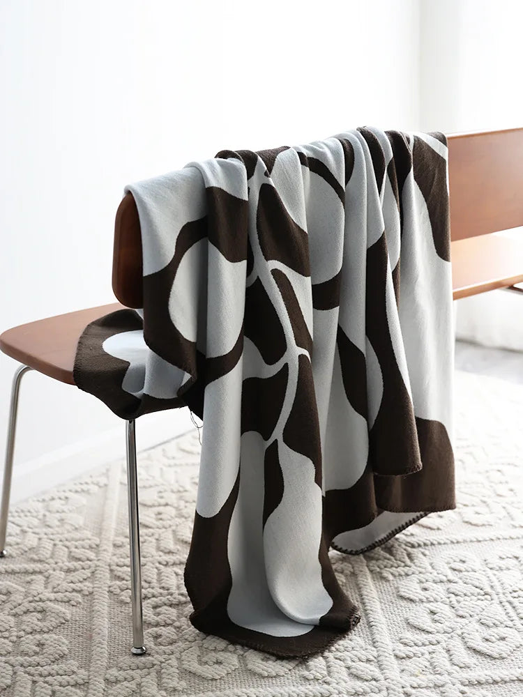 Plush Deluxe Sofa Bedspread Scandinavian Patterned Shawl Household Decor 2026 – Jacquard Imitation Cashmere Throw Blanket