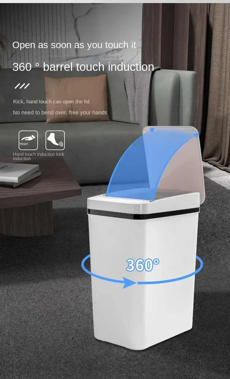 Trash Smart Can Automatic Sensor Bin Touchless Odor Control