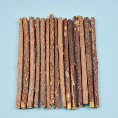 Organic Matatabi Cat Chew Sticks 15-Pack - Silvervine Catnip Dental Toy for Teeth Cleaning