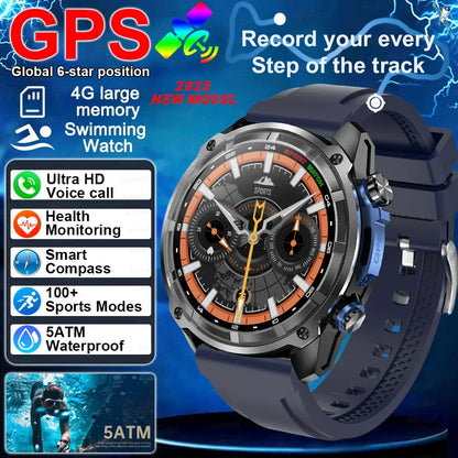 GPS Smartwatch 5ATM Water-Resistant Rugged Military Outdoor Watch Fall 2025 Offline Maps All-Day Battery