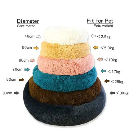 Bed Pet Round Plush Bed Winter Warm 2026 Washable Cozy Comfort For Pets