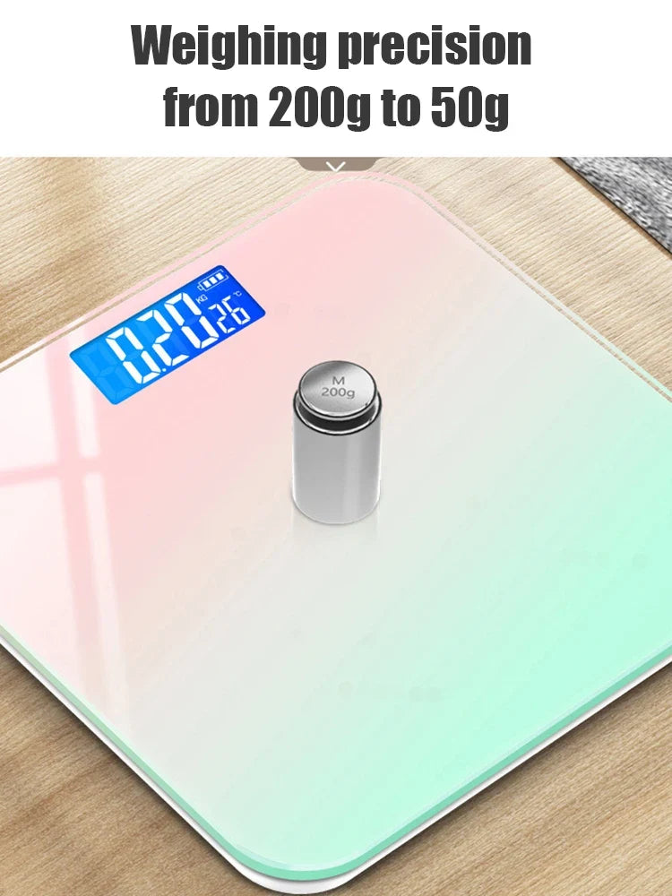 Gradient Smart Glass Body Scale With LCD Digital Display