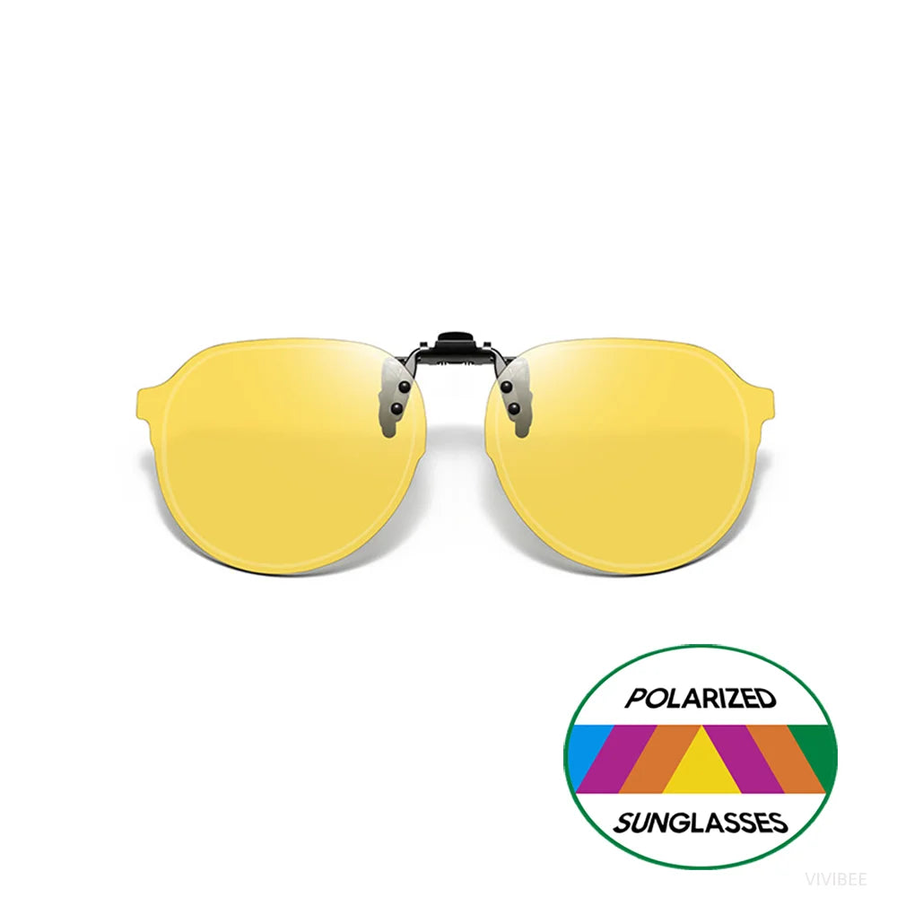 Clip-On2026 Edition Sunglasses Polarized UV400 Flip Up Clip Night Vision Clip Universal Goggles For Driving And Fishing Summer