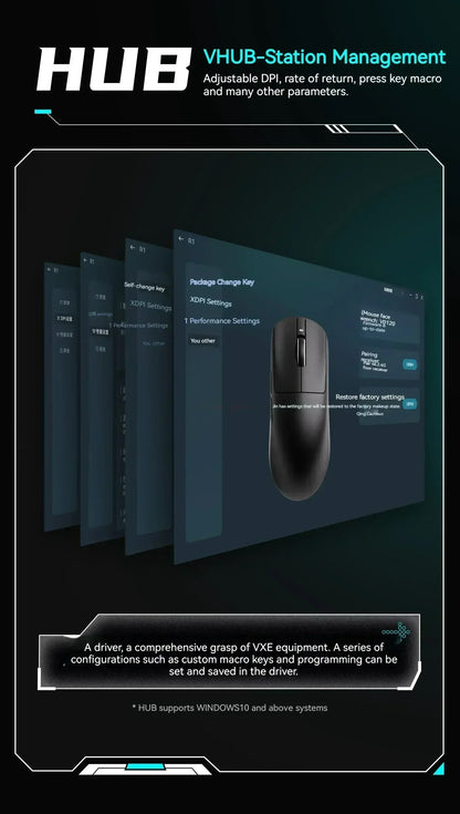 Gaming Mouse Cordless Light Ambidextrous 26000 DPI