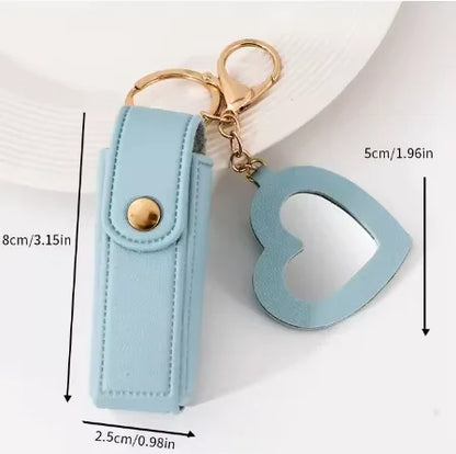 Free 1+1 Birkin Inspired Mini Hand Bag - Mini Leather Lipstick Bag Charm Keychain