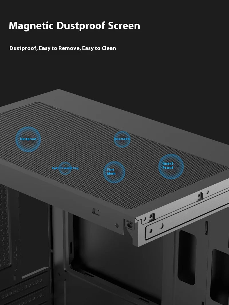 ITX Mini PC Case 240mm Water Cooling MicroATX Chassis