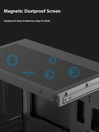 ITX Mini PC Case 240mm Water Cooling MicroATX Chassis